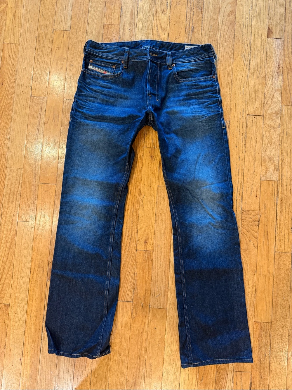 Diesel Zatiny Bootcut Jeans Men's 32x32 Dark Wash Whiskered